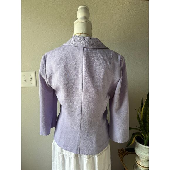 Lavender Embroidered Button Up - Picture 3 of 4